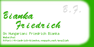 bianka friedrich business card